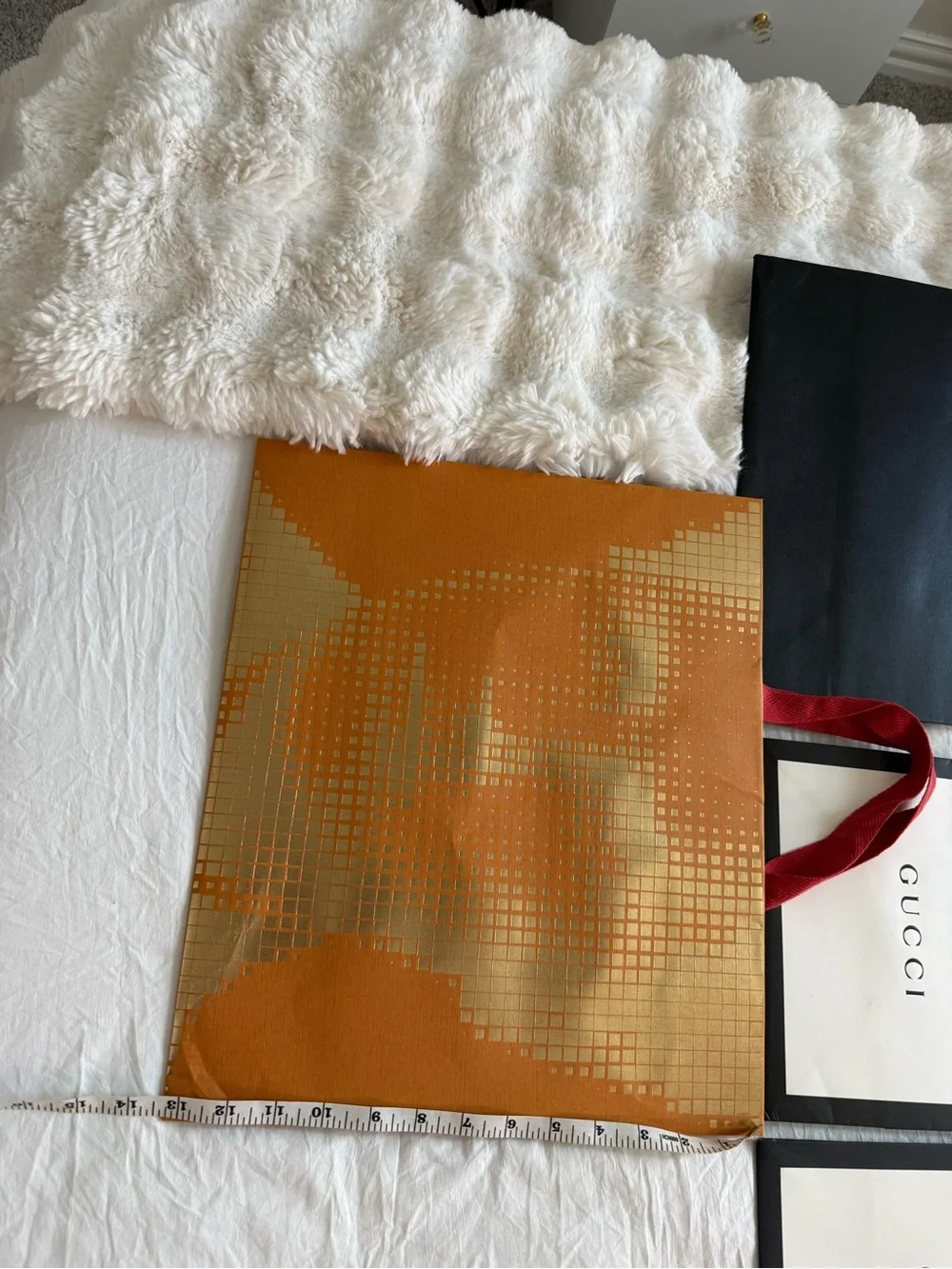 Lot of Designer gift bags: LV limited edition, two Gucci and one YSL